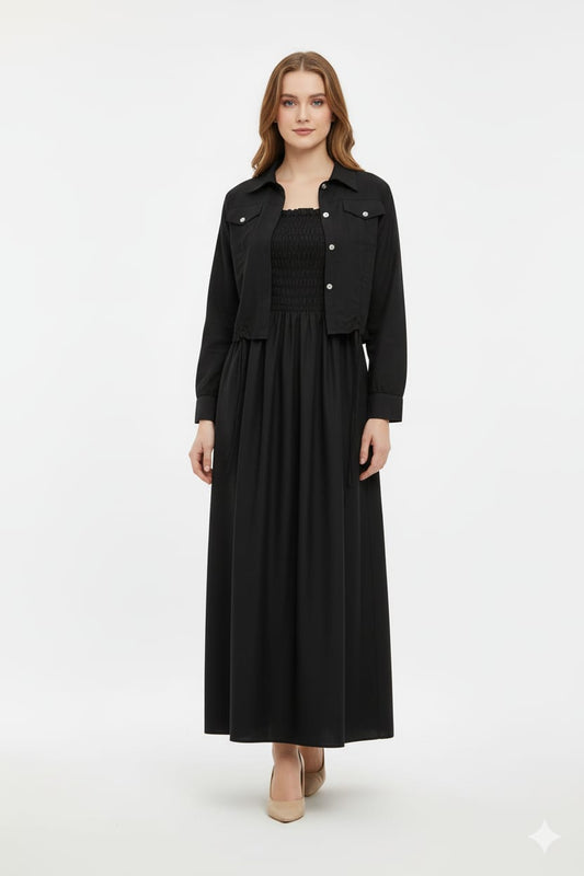 Western Smoking Coat Maxi