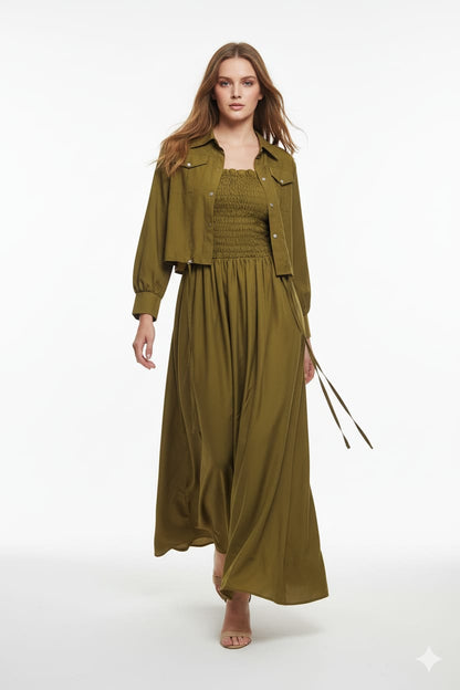 Western Smoking Coat Maxi
