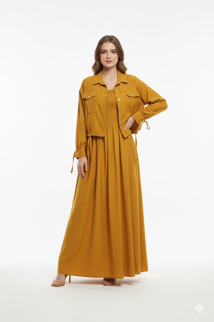Western Smoking Coat Maxi